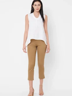 Women Cottonworld Tops & Shirts | Tops & Shirts^Women's 100% Linen Regular Fit Blouse