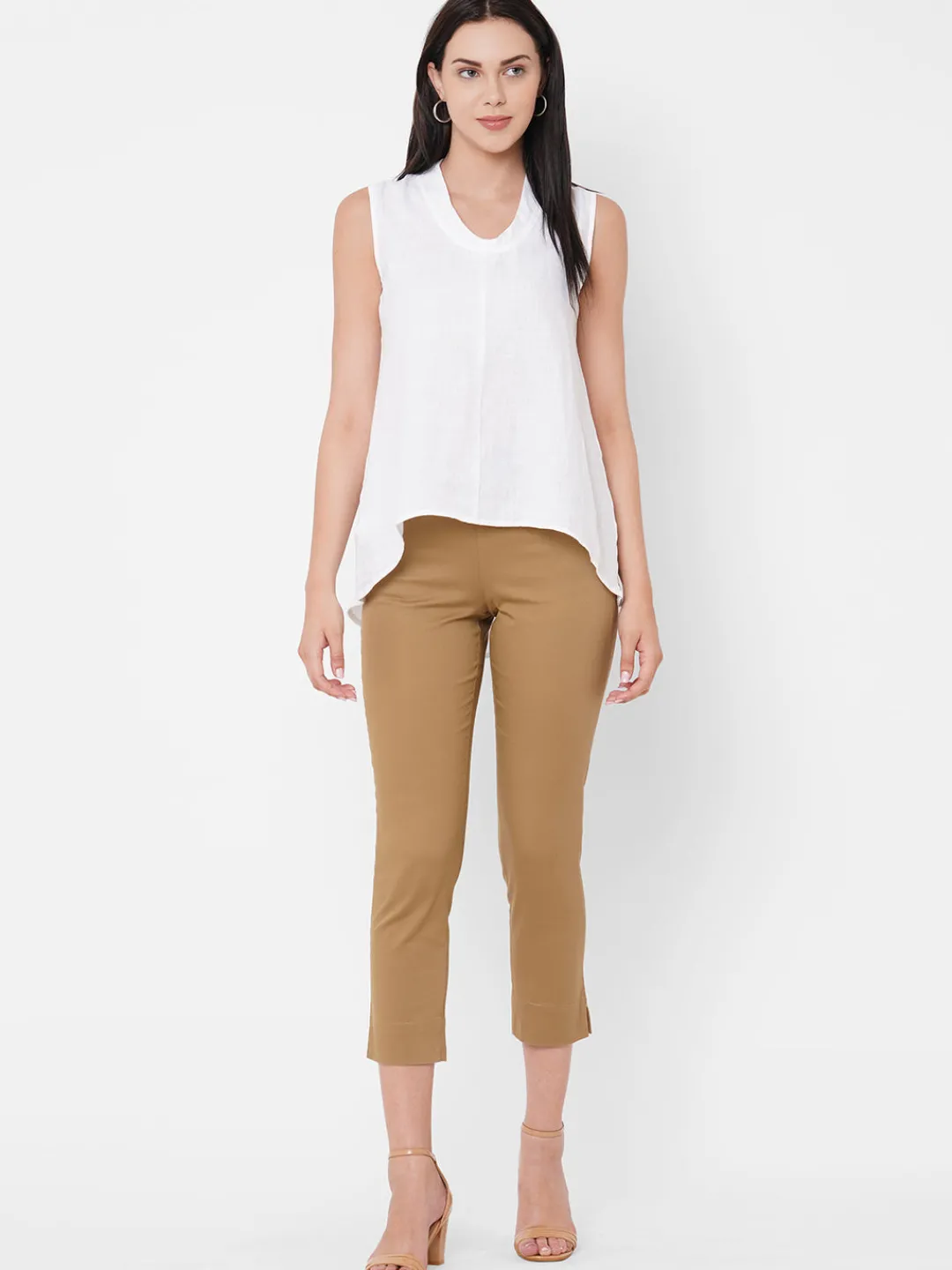 Women Cottonworld Tops & Shirts | Tops & Shirts^Women's 100% Linen Regular Fit Blouse