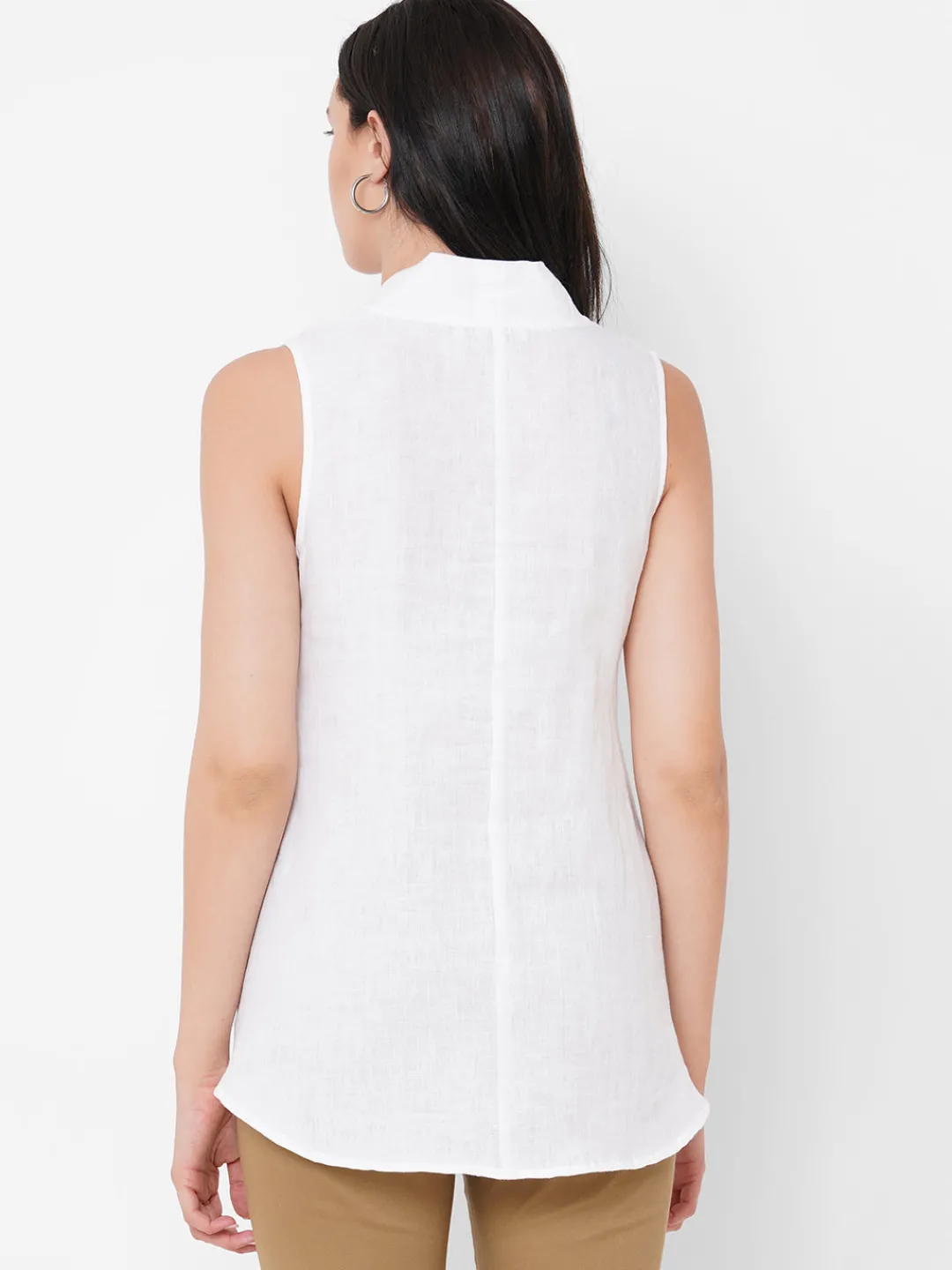 Women Cottonworld Tops & Shirts | Tops & Shirts^Women's 100% Linen Regular Fit Blouse