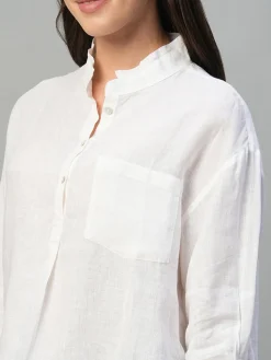 Women Cottonworld Tops & Shirts | Tops & Shirts^Women's 100% Linen Regular Fit Blouse