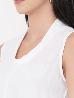Women Cottonworld Tops & Shirts | Tops & Shirts^Women's 100% Linen Regular Fit Blouse