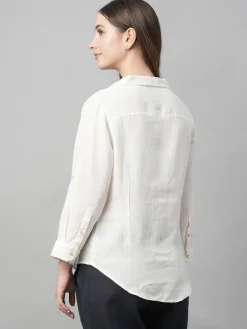 Women Cottonworld Tops & Shirts | Tops & Shirts^Women's Linen Regular Fit Blouse