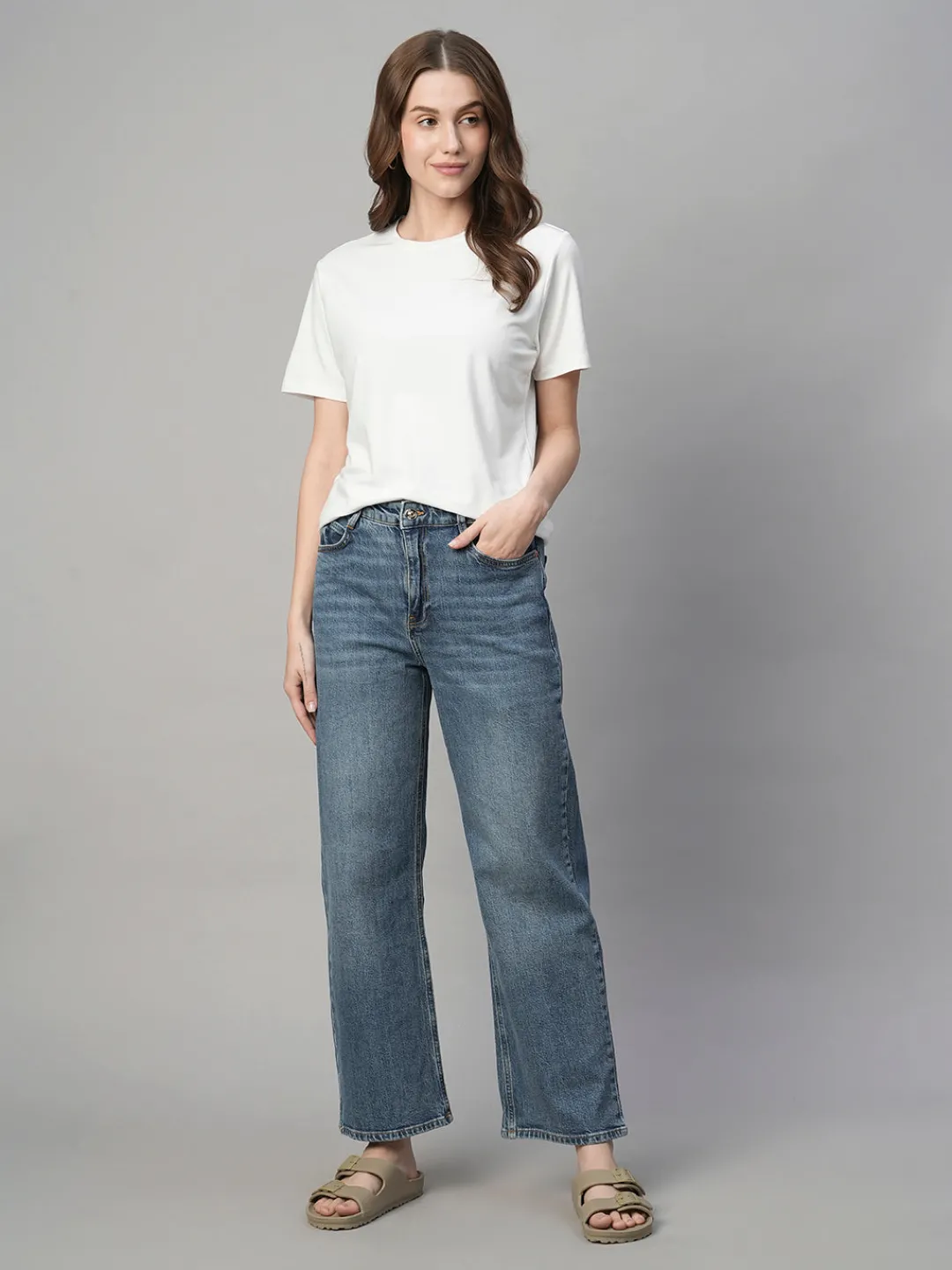 Women Cottonworld Round Neck | Regular Fit^Women's Cotton Bamboo Regular Fit Tshirt