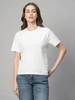 Women Cottonworld Round Neck | Regular Fit^Women's Cotton Bamboo Regular Fit Tshirt