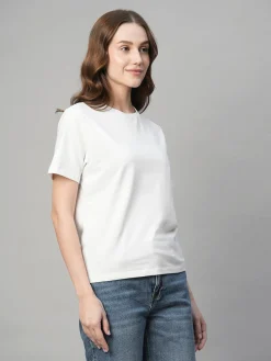 Women Cottonworld Round Neck | Regular Fit^Women's Cotton Bamboo Regular Fit Tshirt