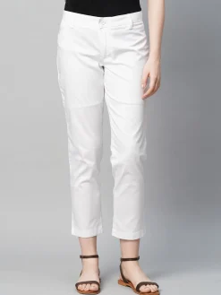 Women Cottonworld Trousers^Women's Cotton Elastane Regular Fit Pant