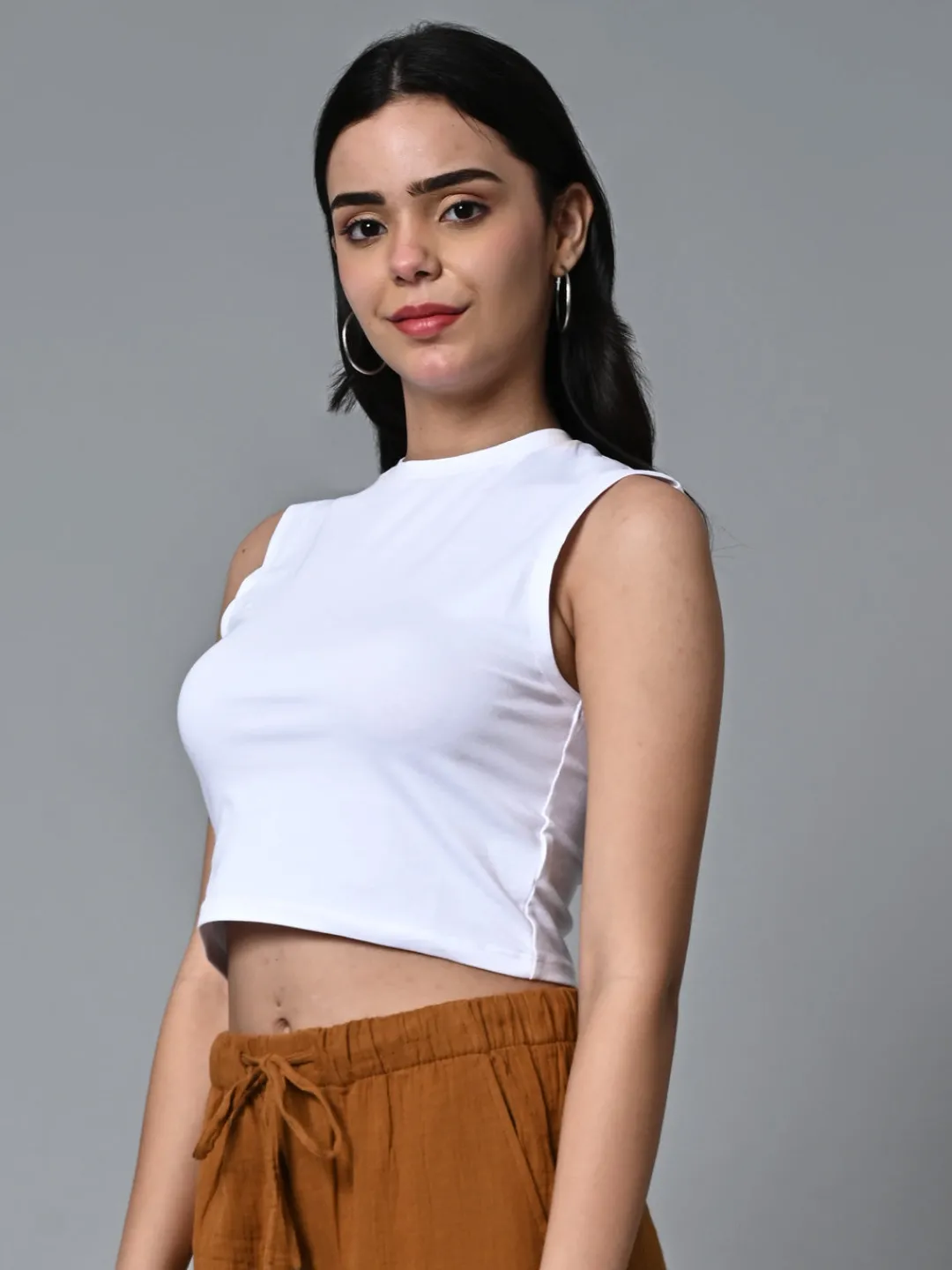 Women Cottonworld Vests^Women's Cotton Elastane Slim Fit Vest