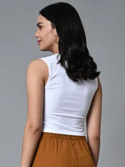 Women Cottonworld Vests^Women's Cotton Elastane Slim Fit Vest