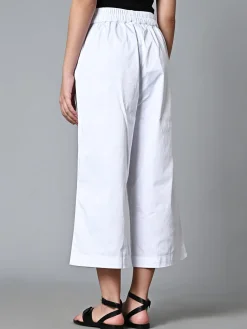 Women Cottonworld Culottes^Women's Cotton Elastane Regular Fit Culotte