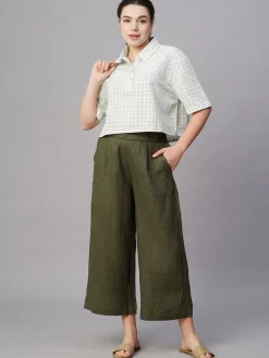 Women Cottonworld Tops & Shirts | Tops & Shirts^Women's Cotton Linen Boxy Fit Blouse