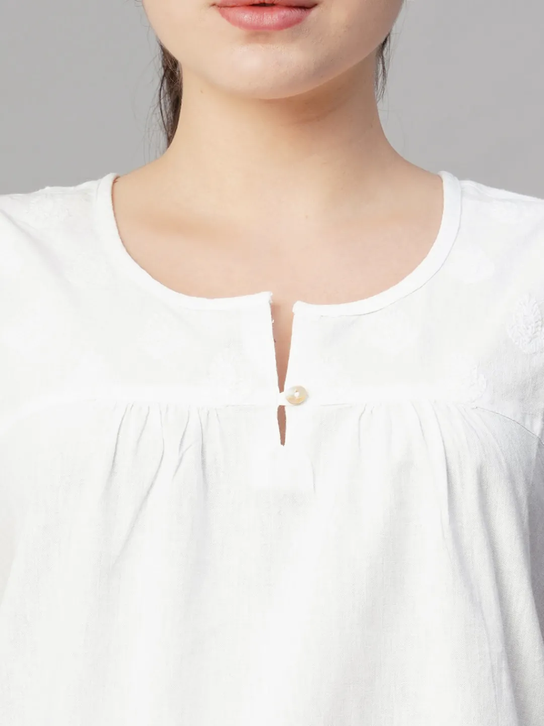 Women Cottonworld Tops & Shirts | Tops & Shirts^Women's Cotton Linen Regular Fit Blouse