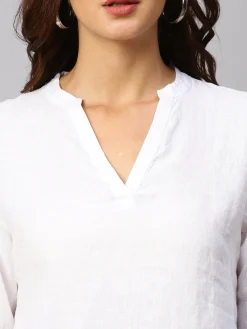 Women Cottonworld Tops & Shirts | Tops & Shirts^Women's Cotton Linen Regular Fit Blouse