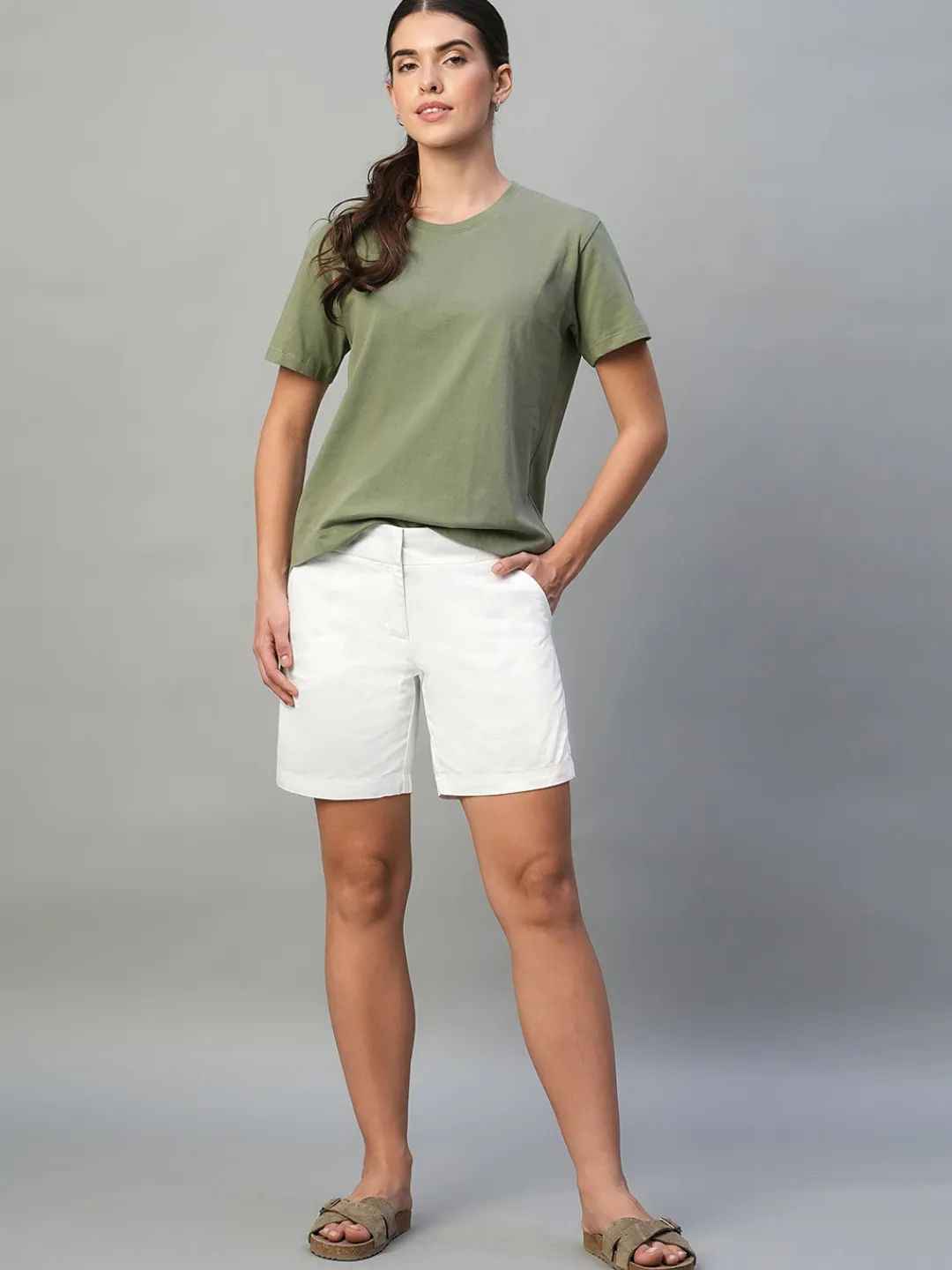 Women Cottonworld Shorts^Women's Cotton Lycra Regular Fit Shorts