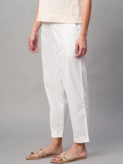 Women Cottonworld Trousers^Women's Cotton Lycra Regular Fit Pant