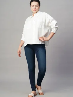 Women Cottonworld Tops & Shirts | Tops & Shirts^Women's Linen Boxy Fit Blouse