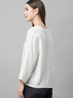 Women Cottonworld Tops & Shirts | Tops & Shirts^Women's Linen Boxy Fit Blouse