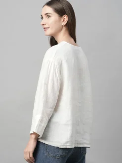 Women Cottonworld Tops & Shirts | Tops & Shirts^Women's Linen Boxy Fit Blouse