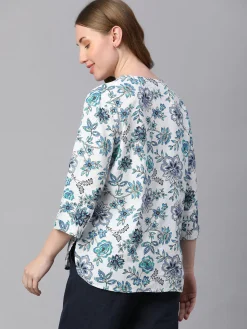 Women Cottonworld Tops & Shirts | Tops & Shirts^Women's Linen Cotton Regular Fit Blouse