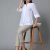 Women Cottonworld Tops & Shirts | Tops & Shirts^Women's Linen Excel Regular Fit Blouse