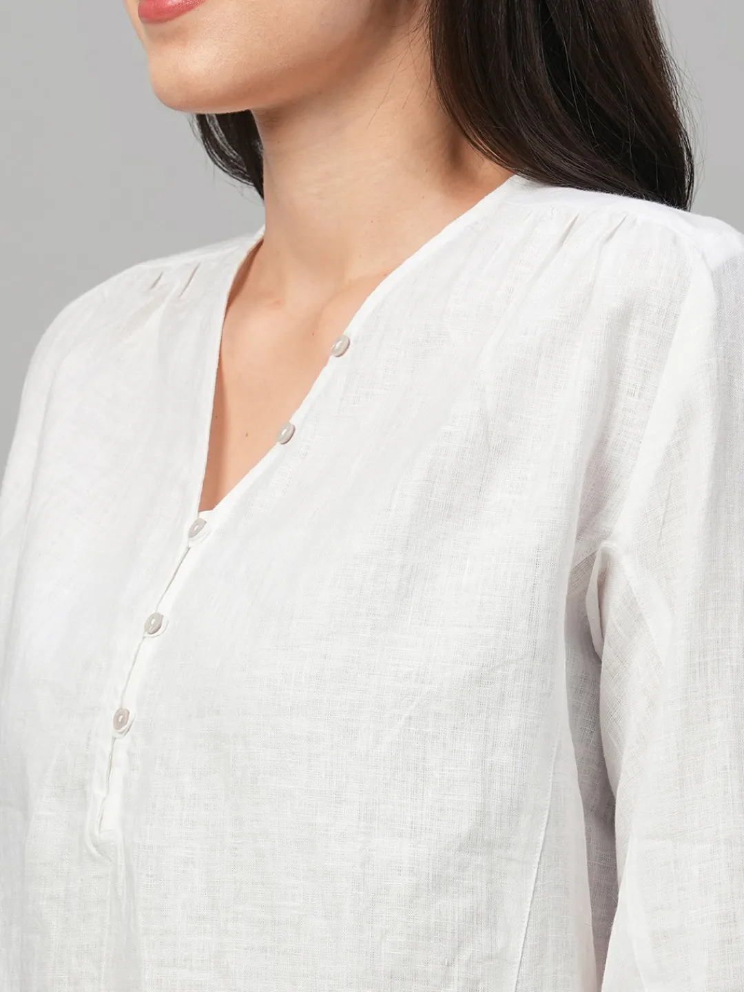 Women Cottonworld Tops & Shirts | Tops & Shirts^Women's Linen Loose Fit Blouse
