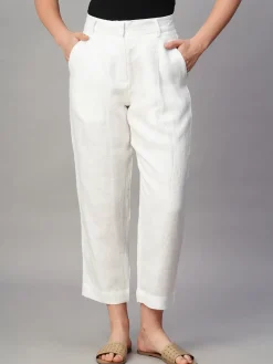 Women Cottonworld Pants | Pants^Women's Linen Regular Fit Pant