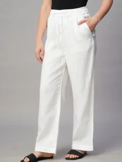 Women Cottonworld Pants | Pants^Women's Linen Regular Fit Pant