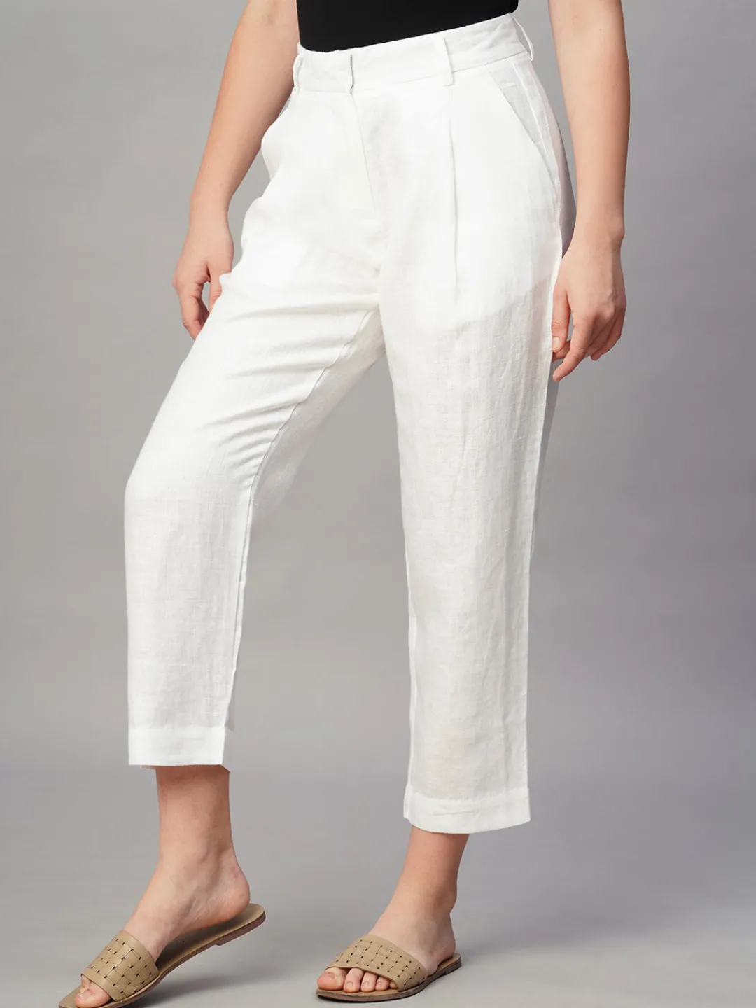 Women Cottonworld Pants | Pants^Women's Linen Regular Fit Pant