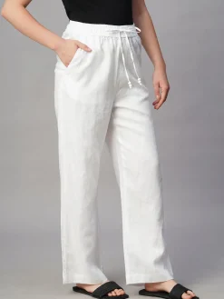 Women Cottonworld Pants | Pants^Women's Linen Regular Fit Pant