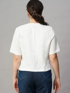 Women Cottonworld Tops & Shirts | Tops & Shirts^Women's Linen Regular Fit Blouse