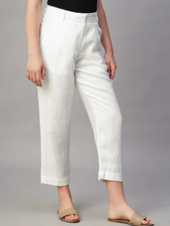 Women Cottonworld Pants | Pants^Women's Linen Regular Fit Pant