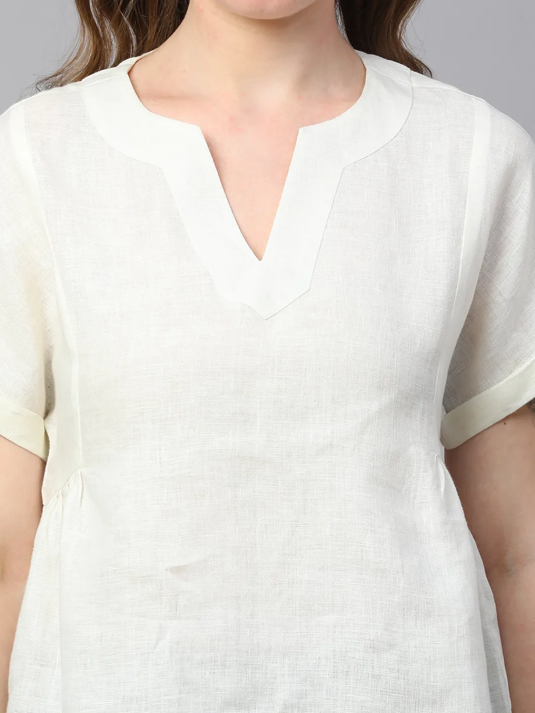 Women Cottonworld Tops & Shirts | Tops & Shirts^Women's Linen Regular Fit Blouse