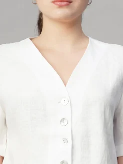 Women Cottonworld Tops & Shirts | Tops & Shirts^Women's Linen Regular Fit Blouse