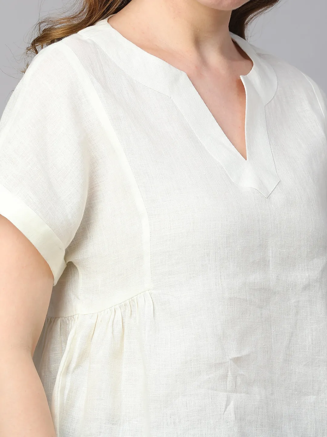 Women Cottonworld Tops & Shirts | Tops & Shirts^Women's Linen Regular Fit Blouse