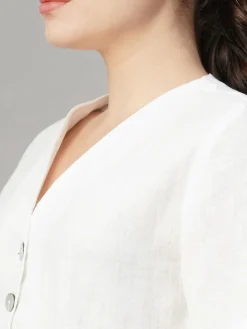 Women Cottonworld Tops & Shirts | Tops & Shirts^Women's Linen Regular Fit Blouse