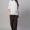 Women Cottonworld Tops & Shirts | Tops & Shirts^Women's Linen Viscose Regular Fit Blouse