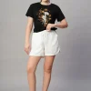 Women Cottonworld Shorts | Shorts^Women's Linen Viscose Regular Fit Shorts