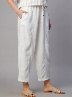 Women Cottonworld Pants | Pants^Women's Linen Viscose Regular Fit Pant