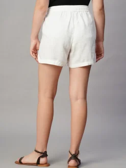 Women Cottonworld Shorts | Shorts^Women's Linen Viscose Regular Fit Shorts