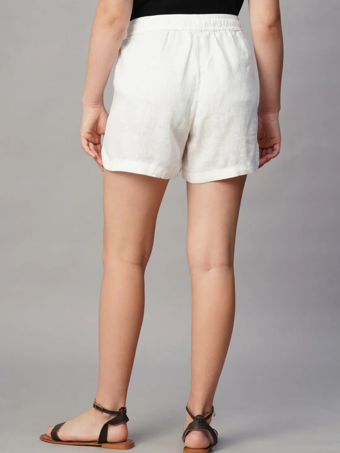 Women Cottonworld Shorts | Shorts^Women's Linen Viscose Regular Fit Shorts