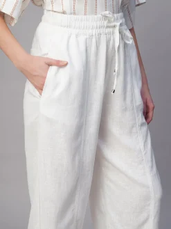 Women Cottonworld Pants | Pants^Women's Linen Viscose Regular Fit Pant
