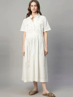 Women Cottonworld Dresses^Women's Tencel Regular Fit Dress