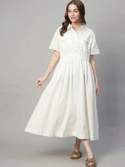 Women Cottonworld Dresses^Women's Tencel Regular Fit Dress