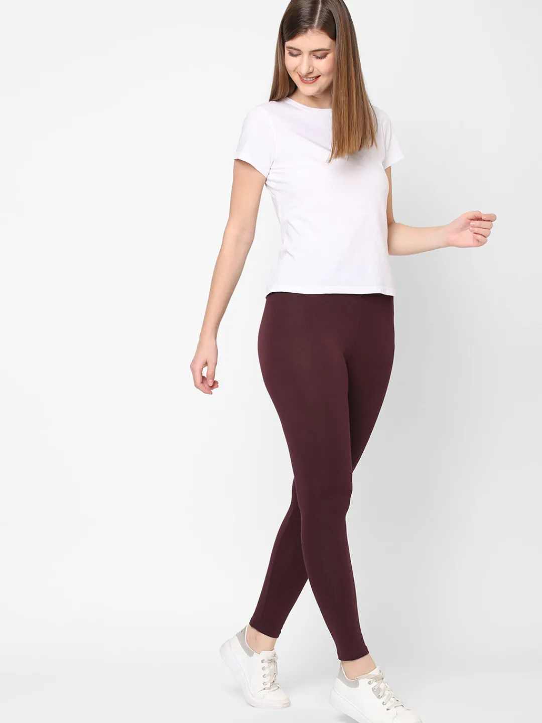 Women Cottonworld Leggings^Women's Cotton Elastane Slim Fit Knit Tights