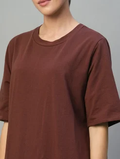 Women Cottonworld Dresses^Women's Cotton Elastane Regular Fit Knit Dress