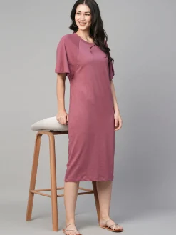 Women Cottonworld Dresses^Women's Cotton Loose Fit Knit Dress