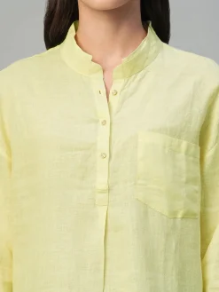 Women Cottonworld Tops & Shirts | Tops & Shirts^Women's 100% Linen Regular Fit Blouse