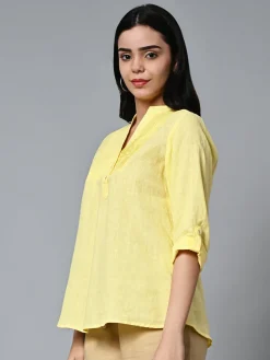 Women Cottonworld Tops & Shirts | Tops & Shirts^Women's Linen Excel Regular Fit Blouse